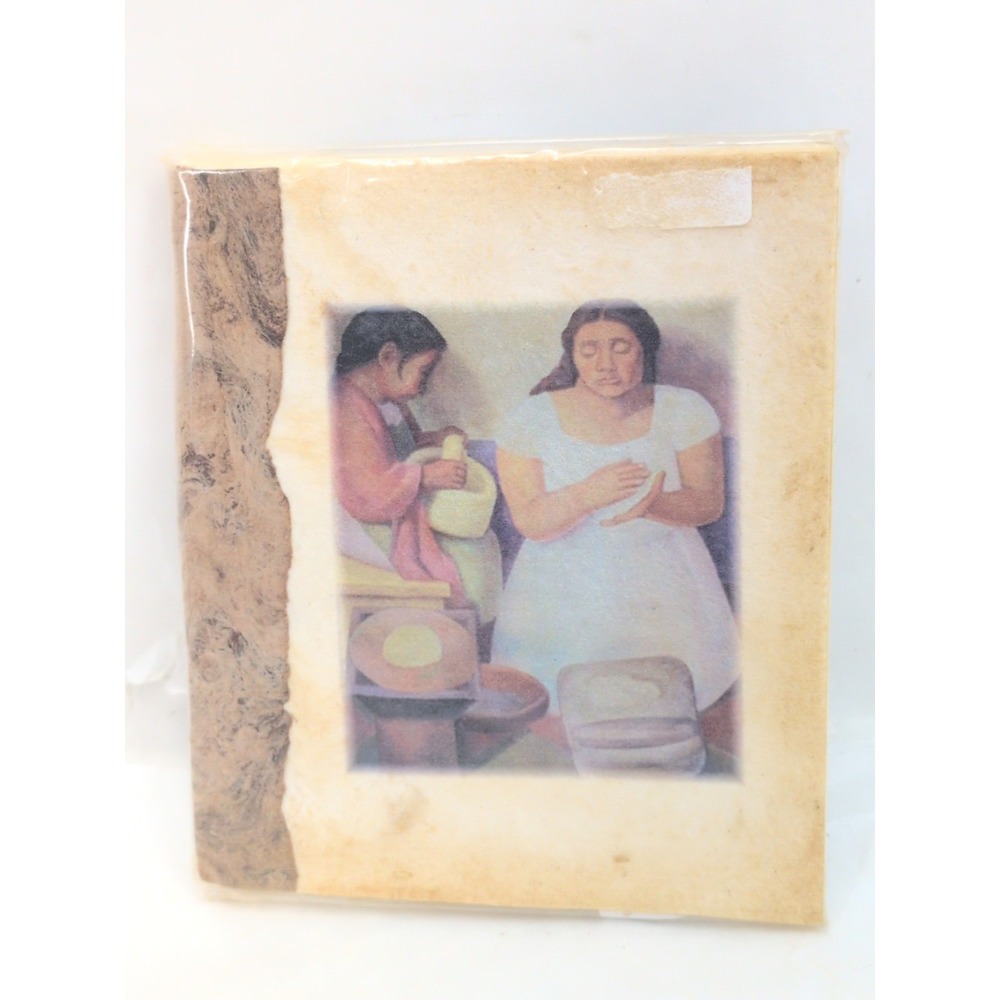 Handmade Bark Paper Art Diego Rivera Amate Journal Mexico 4"x 3.5" New Sealed